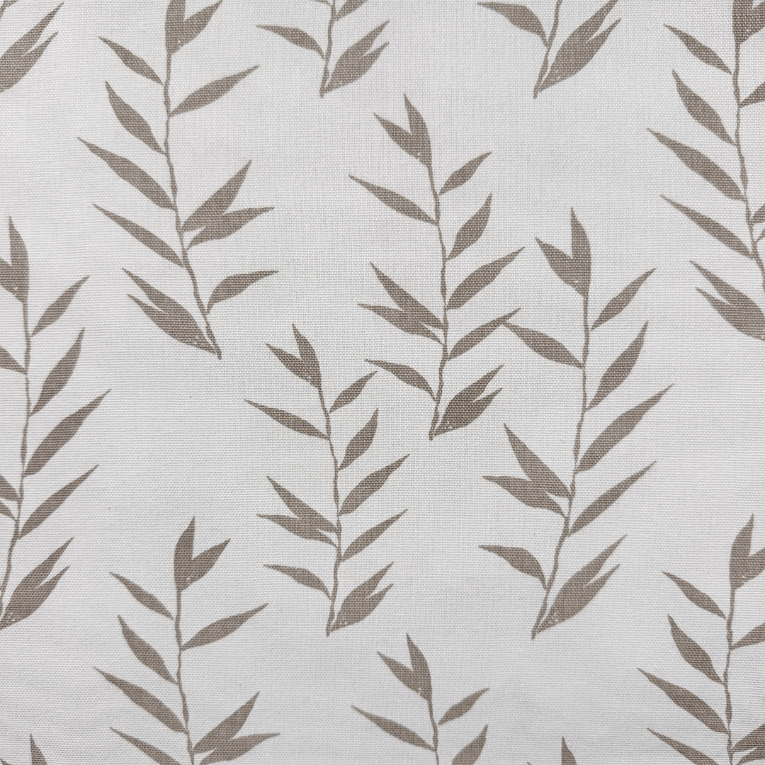 Oak & Lily Table Runner – Ivory & Beige Leaf Print | 100% Cotton | Premium European Quality