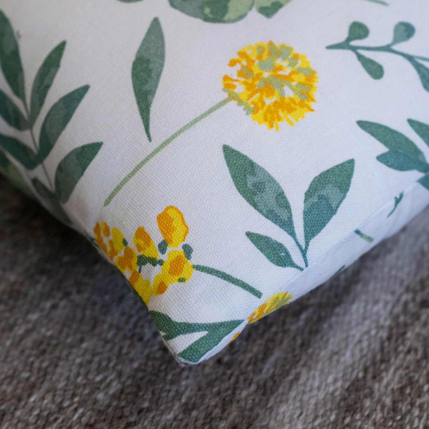 Oak & Lily Green Leaves Cotton Cushion Cover | 100% Pure Cotton | Soft, Durable & Washable | European Quality
