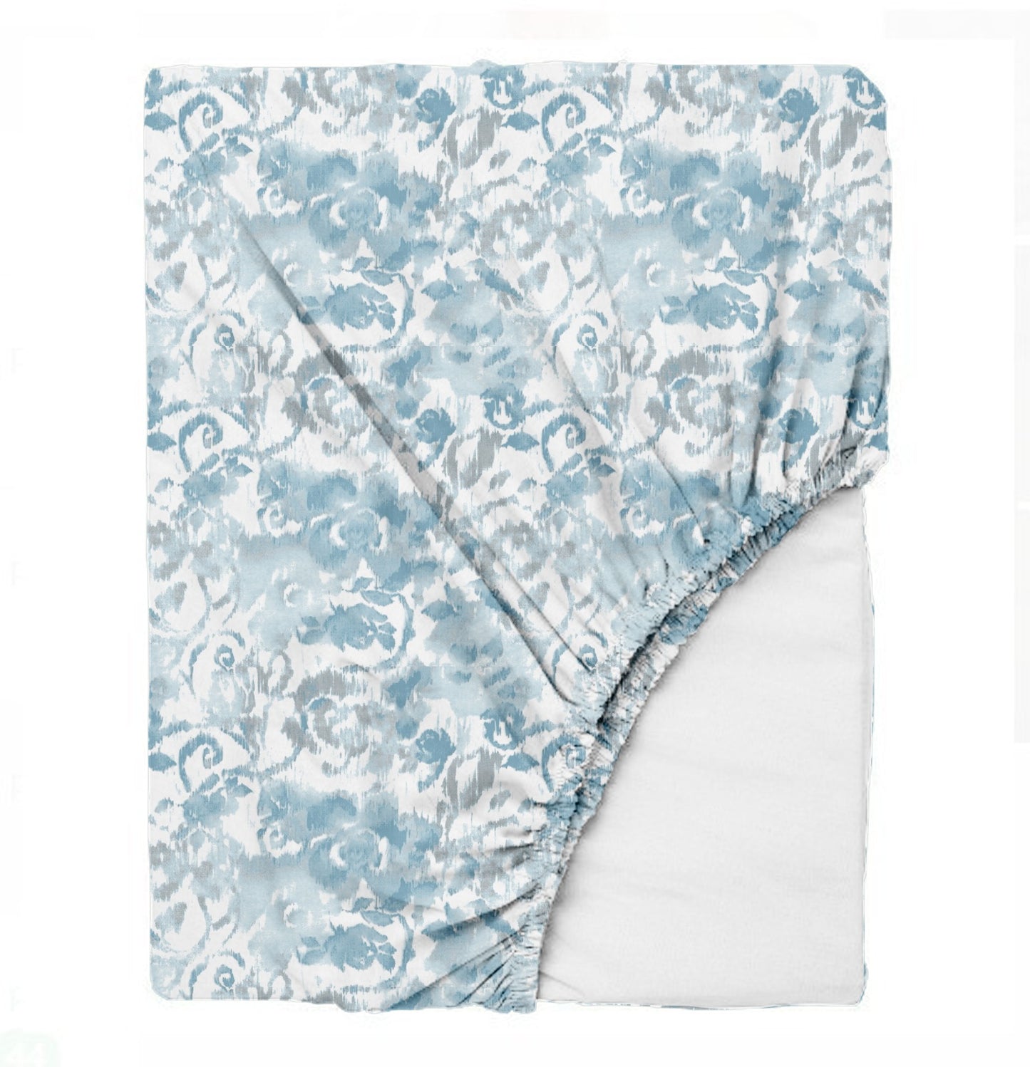 Oak & Lily King Size Bedsheet – Pastel Flora Sea Green, Purple & Pink | 210 TC | 100% Cotton | 2 Pillow Covers | European Quality