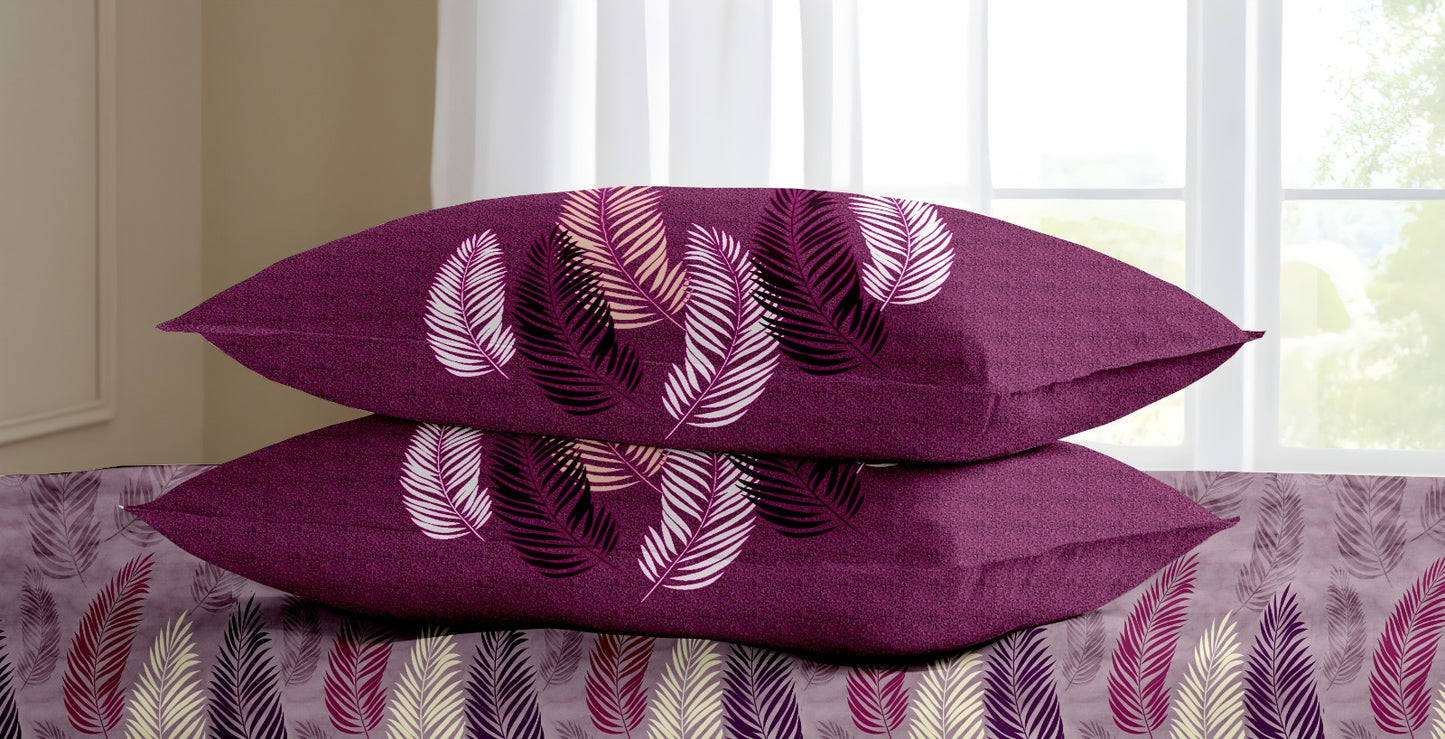 Oak & Lily King Size Bedsheet – Vintage Petal Teal | 100% Cotton | 2 Pillow Covers | European Quality