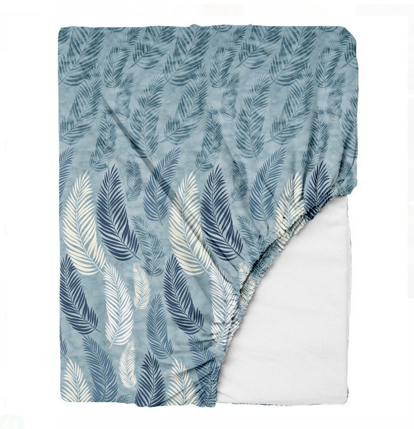 Oak & Lily King Size Bedsheet – Vintage Petal Teal | 100% Cotton | 2 Pillow Covers | European Quality