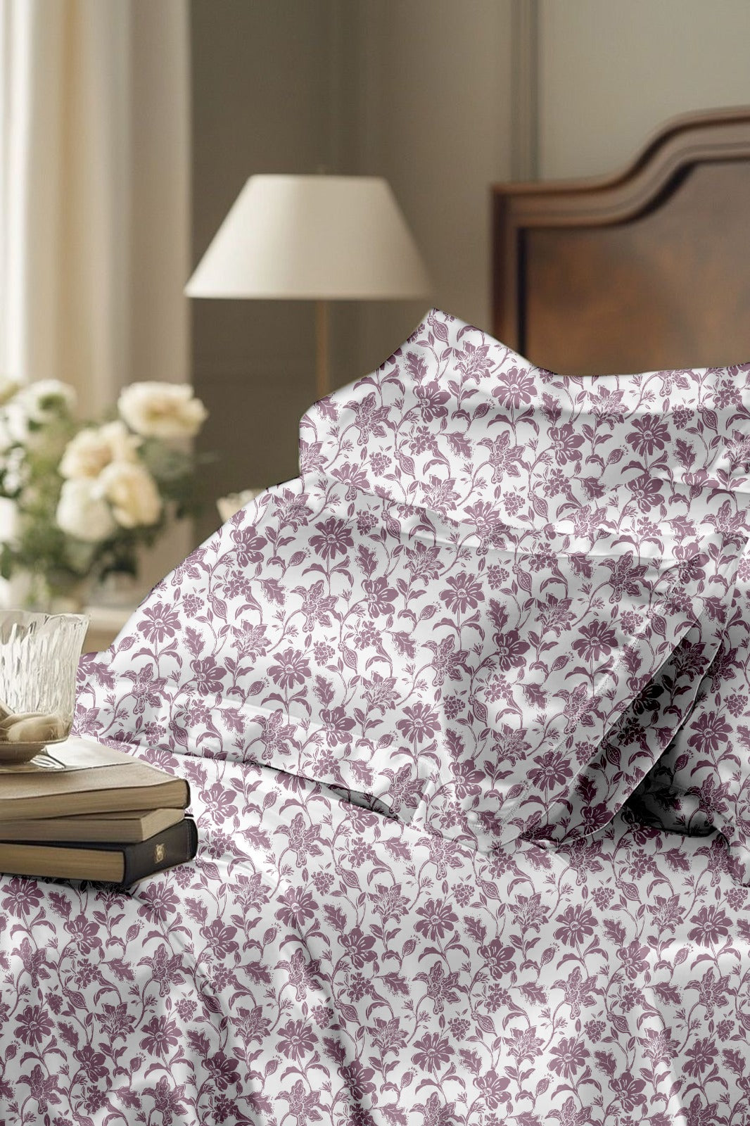 Blush Bloom King Bedsheet 210 TC