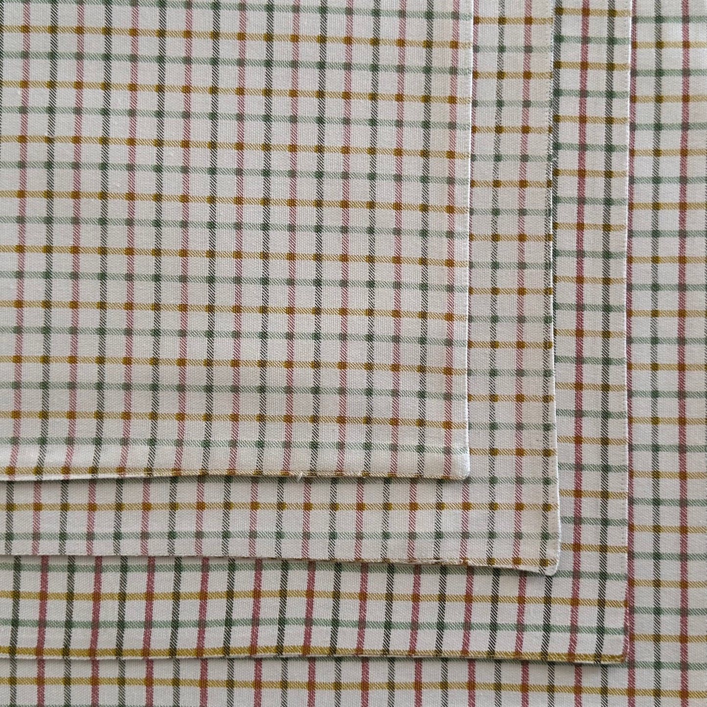 Oak & Lily Placemats – Multicolour Check Print | 100% Cotton | Heat Resistant | Premium European Quality