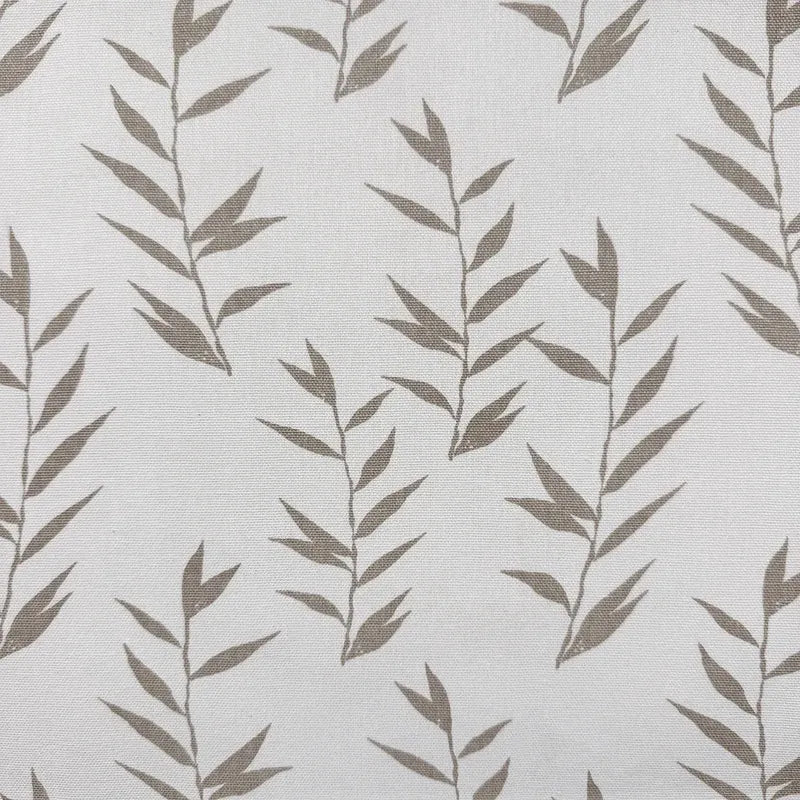 Oak & Lily Table Runner – Ivory & Beige Leaf Print | 100% Cotton | Premium European Quality