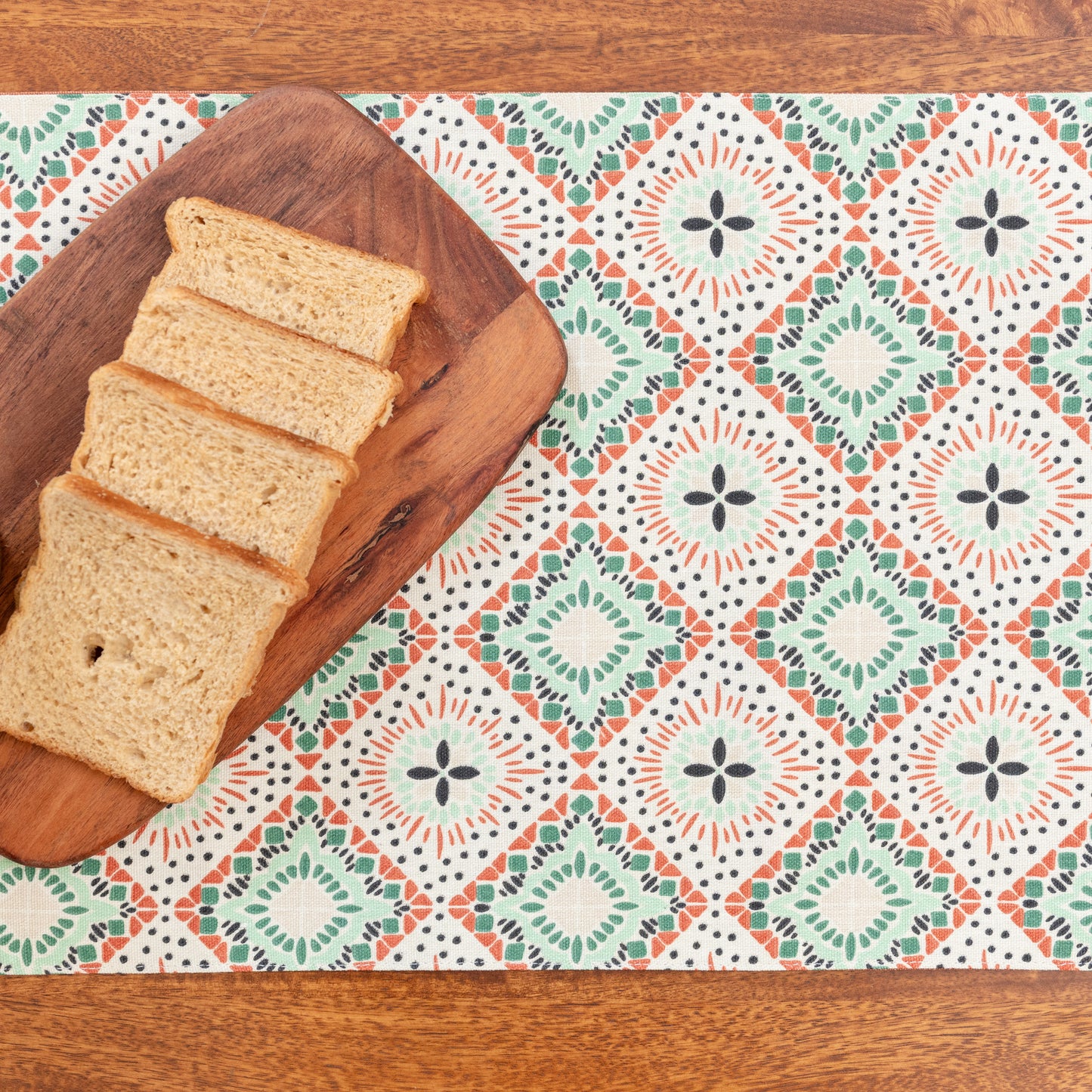 Oak & Lily Centre Table Runner – Multicolour Ethnic Print | 100% Cotton | Premium European Quality