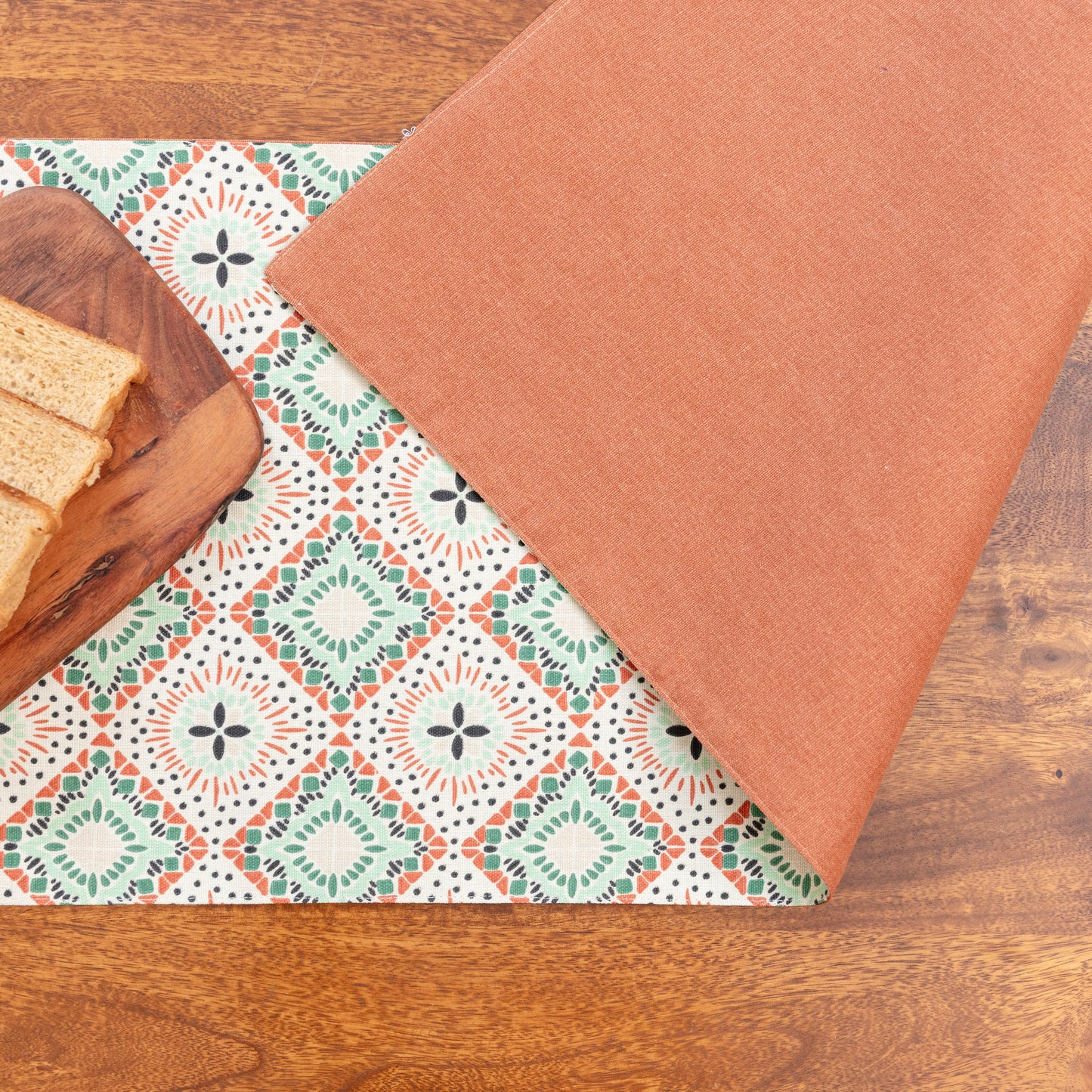 Oak & Lily Centre Table Runner – Multicolour Ethnic Print | 100% Cotton | Premium European Quality