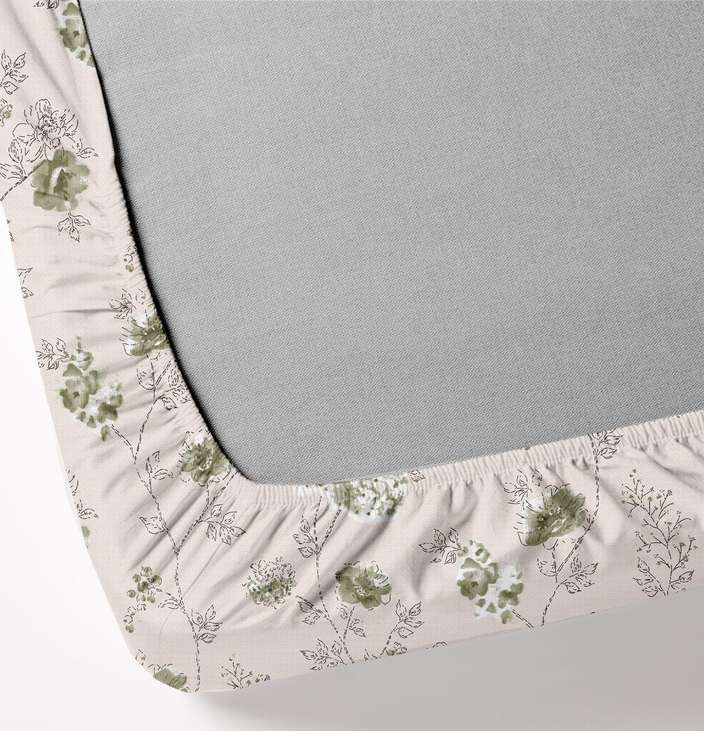 Oak & Lily King Size Bedsheet in Floral Whim Print | 210 TC | 100% Cotton | Premium European Quality | Soft, Breathable & Washable