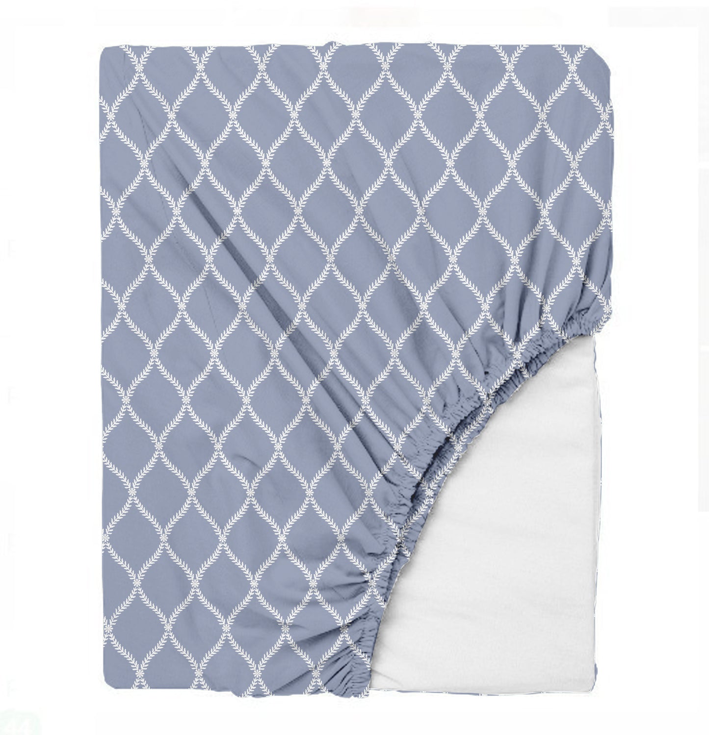 Oak & Lily King Size Bedsheet – Blossom Leaves Sea Green, Pink, Lt Grey | 210 TC | 100% Cotton | Flat | 2 Pillow Covers | Soft, Breathable, European Quality