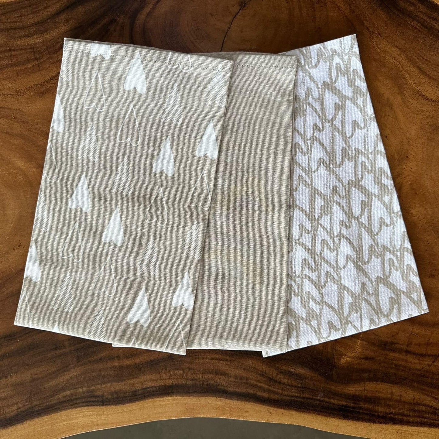 Oak & Lily Kitchen Towels – Ivory Beige | Set of 3 | 100% Cotton | European Quality | Super Absorbent & Anti-Bacterial