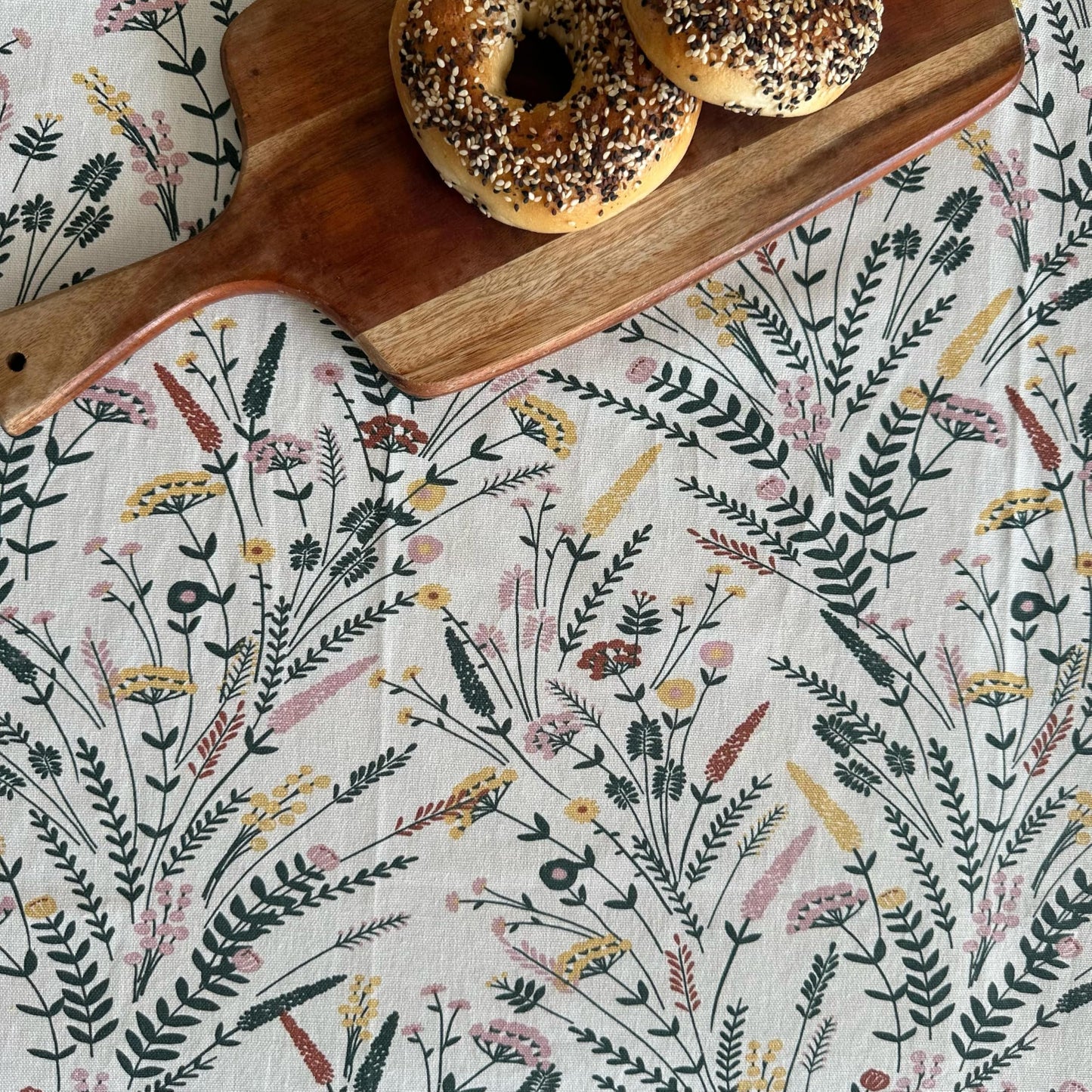 Oak & Lily Table Cloth – Colourful Multi Floral Print | 100% Cotton | Anti-Slip | Premium European Quality