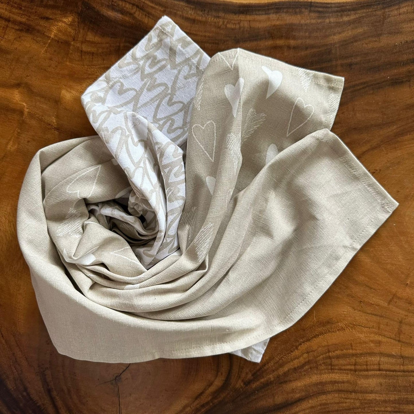 Oak & Lily Kitchen Towels – Ivory Beige | Set of 3 | 100% Cotton | European Quality | Super Absorbent & Anti-Bacterial