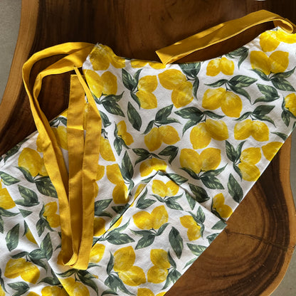 Lemon Yellow Print Apron