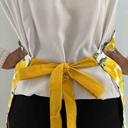 Lemon Yellow Print Apron