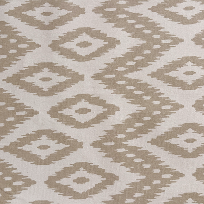 Oak & Lily Table Runner – Ivory & Beige Ikat Print | 100% Cotton | Premium European Quality