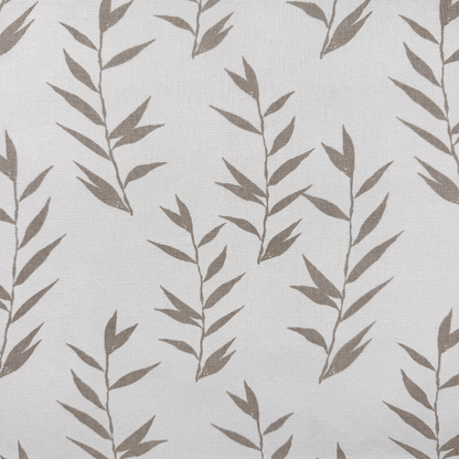 Oak & Lily Table Runner – Ivory & Beige Leaf Print | 100% Cotton | Premium European Quality
