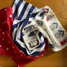 Beach House Print Kitchen Napkins | Set of 3