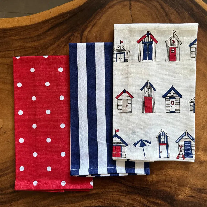 Beach House Print Kitchen Napkins | Set of 3
