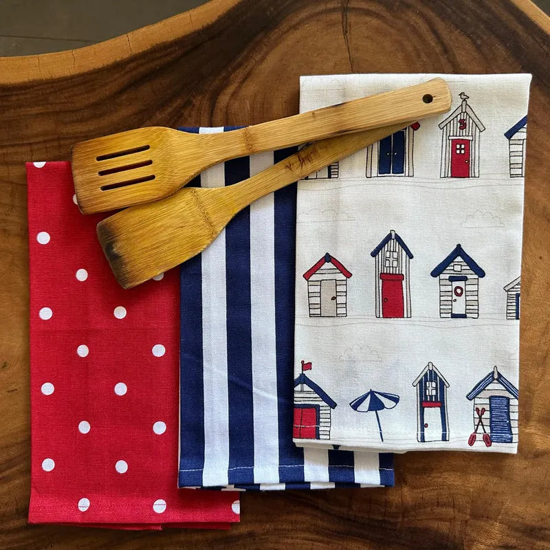 Beach House Print Kitchen Napkins | Set of 3