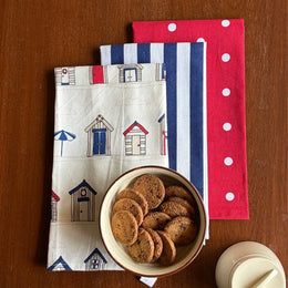 Beach House Print Kitchen Napkins | Set of 3