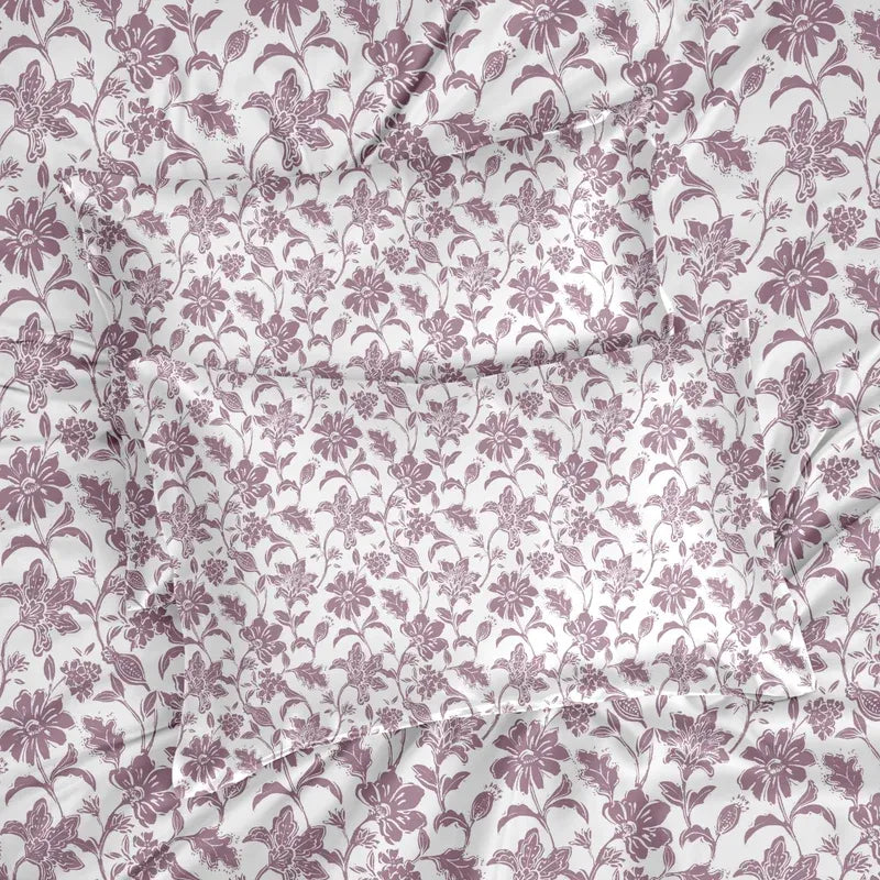 Blush Bloom King Bedsheet 210 TC