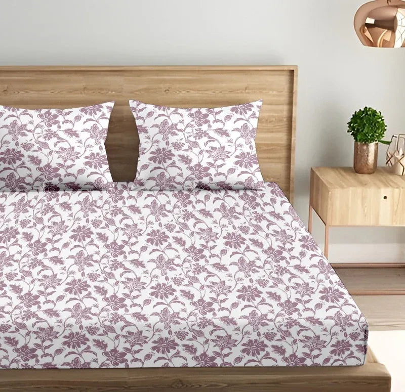 Blush Bloom King Bedsheet 210 TC
