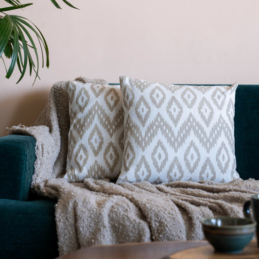 Oak & Lily Ivory Cotton Cushion Cover | 100% Pure Cotton | Soft, Durable & Washable | European Quality