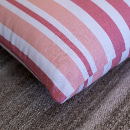 Oak & Lily Pink Stripe Cotton Cushion Cover | 100% Pure Cotton | Washable | Elegant & Soft | Premium European Quality