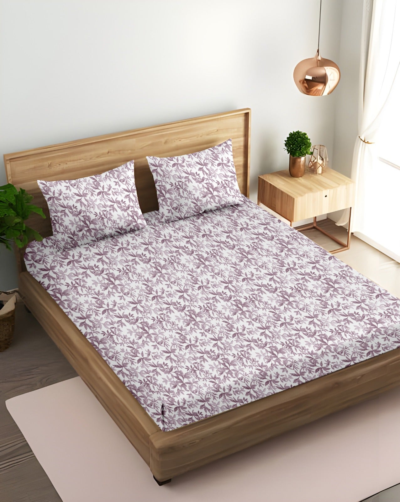 Blush Bloom King Bedsheet 210 TC