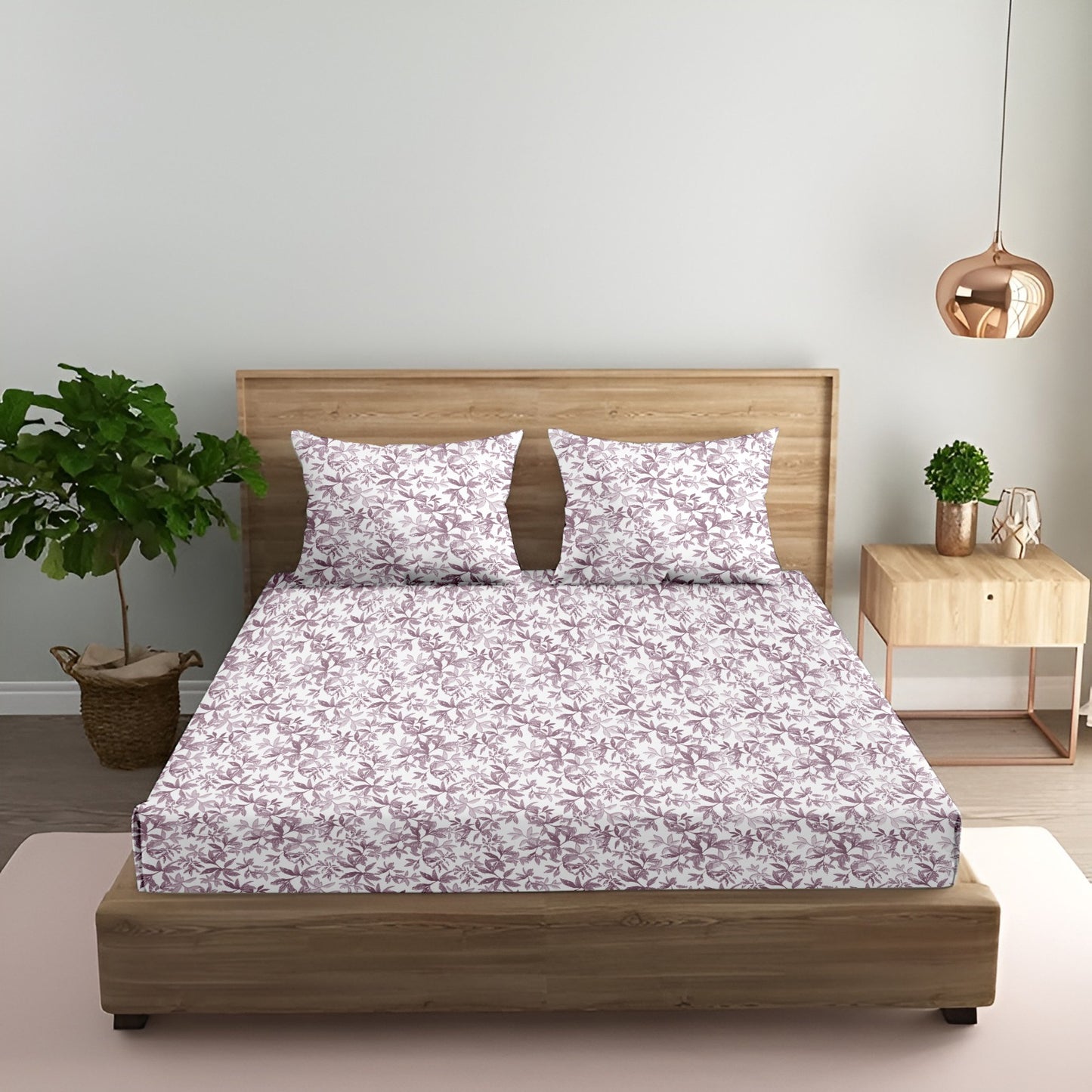 Blush Bloom King Bedsheet 210 TC