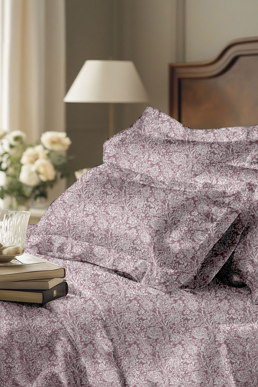 Blush Bloom King Bedsheet 210 TC