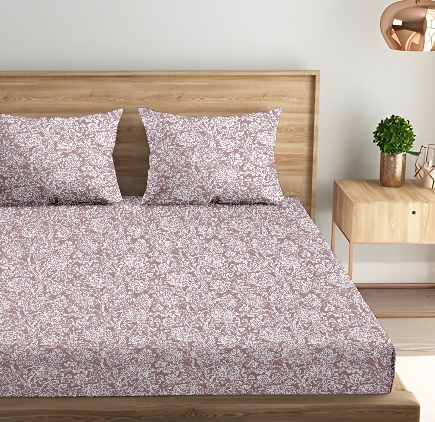 Blush Bloom King Bedsheet 210 TC