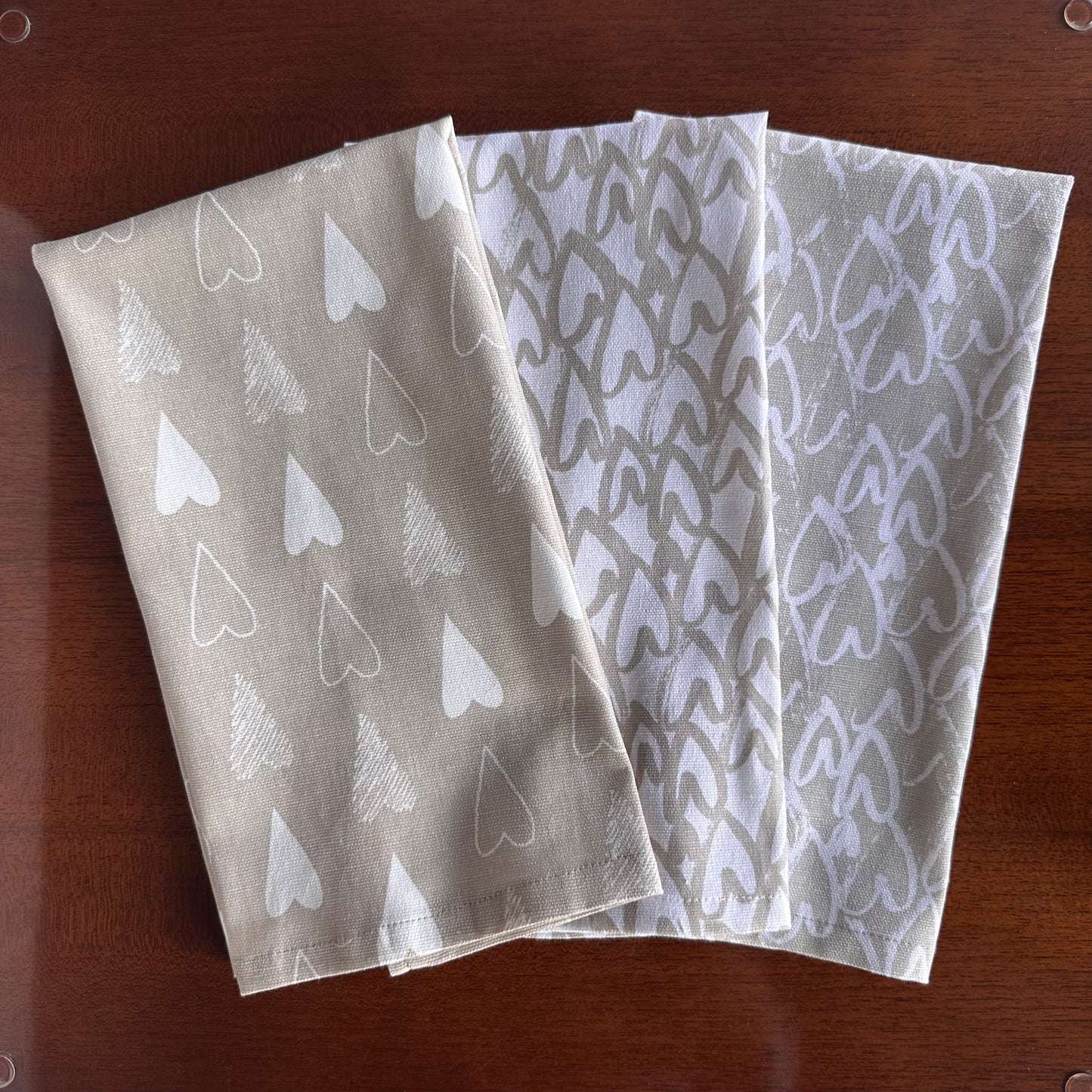 Oak & Lily Kitchen Towels – Ivory Beige | Set of 3 | 100% Cotton | European Quality | Super Absorbent & Anti-Bacterial