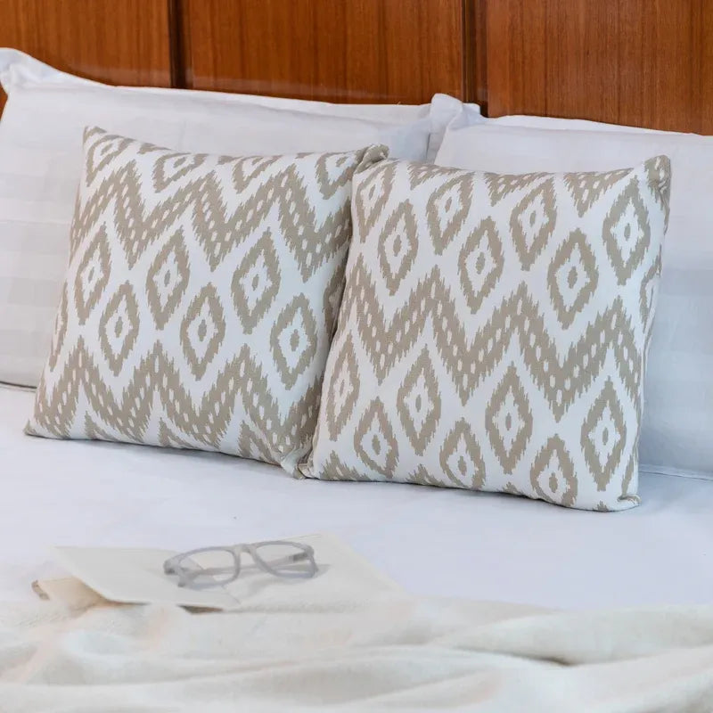 Oak & Lily Ivory Cotton Cushion Cover | 100% Pure Cotton | Soft, Durable & Washable | European Quality