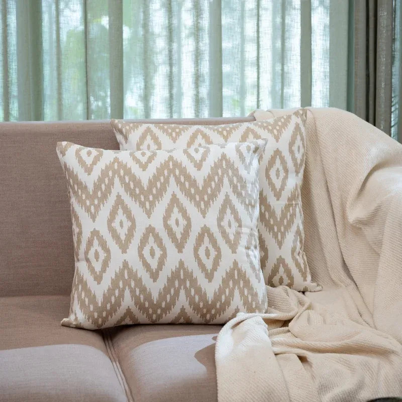 Oak & Lily Ivory Cotton Cushion Cover | 100% Pure Cotton | Soft, Durable & Washable | European Quality