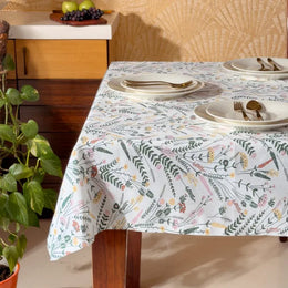 Oak & Lily Table Cloth – Colourful Multi Floral Print | 100% Cotton | Anti-Slip | Premium European Quality