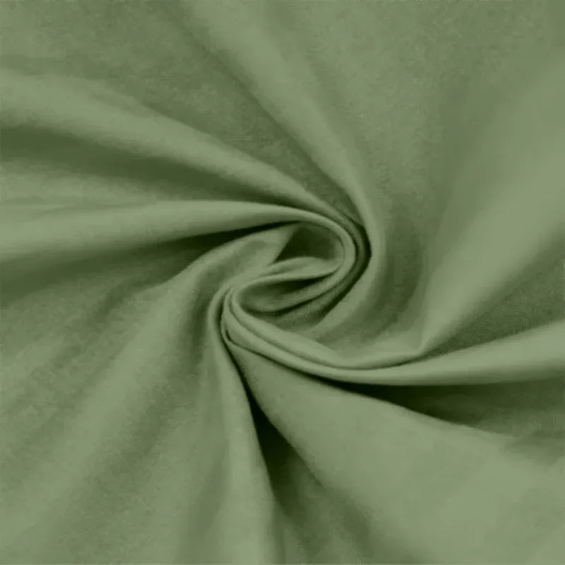 Oak & Lily King Size Elastic Fitted Bedsheet – Solid Olive Green | 300 TC | 100% Cotton | 2 Pillow Covers | Soft, Breathable, European Quality