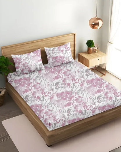Pastel Flora  King Bedsheet 210 TC