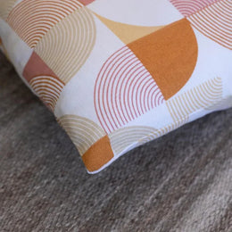 Oak & Lily Rust Abstract Cotton Cushion Cover | 100% Pure Cotton | Soft, Durable & Washable | European Quality