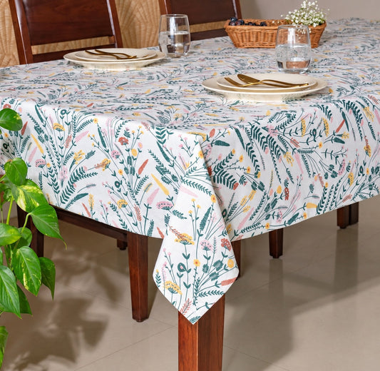 Oak & Lily Table Cloth – Colourful Multi Floral Print | 100% Cotton | Anti-Slip | Premium European Quality