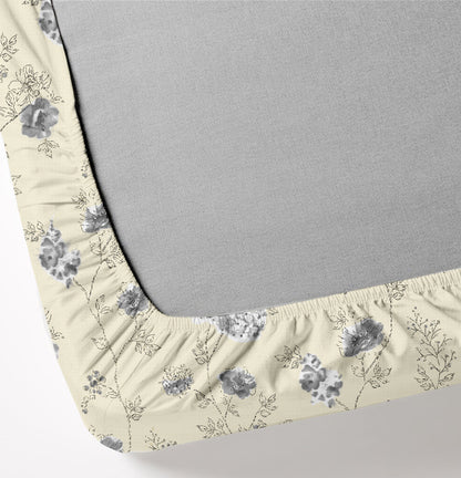Oak & Lily King Size Bedsheet in Floral Whim Print | 210 TC | 100% Cotton | Premium European Quality | Soft, Breathable & Washable