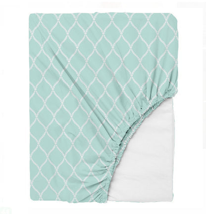 Oak & Lily King Size Bedsheet – Blossom Leaves Sea Green, Pink, Lt Grey | 210 TC | 100% Cotton | Flat | 2 Pillow Covers | Soft, Breathable, European Quality