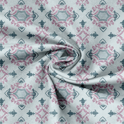 Oak & Lily King Size Bedsheet – Paradise Charm Blue & Pink | 210 TC | 100% Cotton | 2 Pillow Covers | Soft, Breathable, European Quality