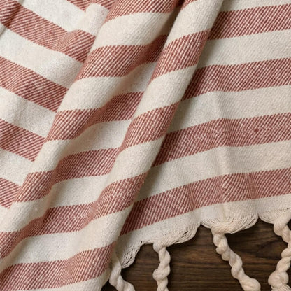 Oak & Lily 100% Cotton Sofa Throw Blanket (50x60 Inches) – Soft & Breathable Decorative Throw | Lightweight for Sofa, Bed & Travel