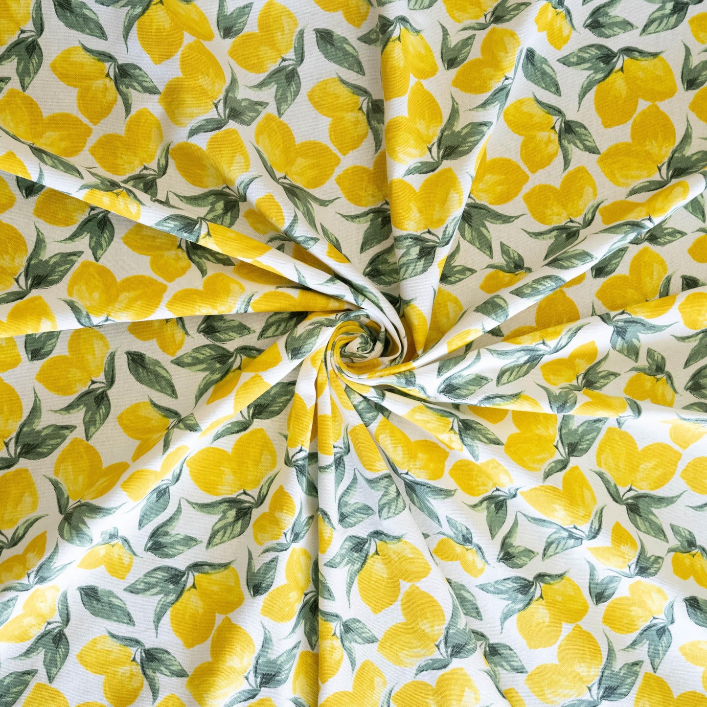 Oak & Lily Table Cloth – Zesty Yellow Lemon Print | 100% Cotton | Anti-Slip | Premium European Quality