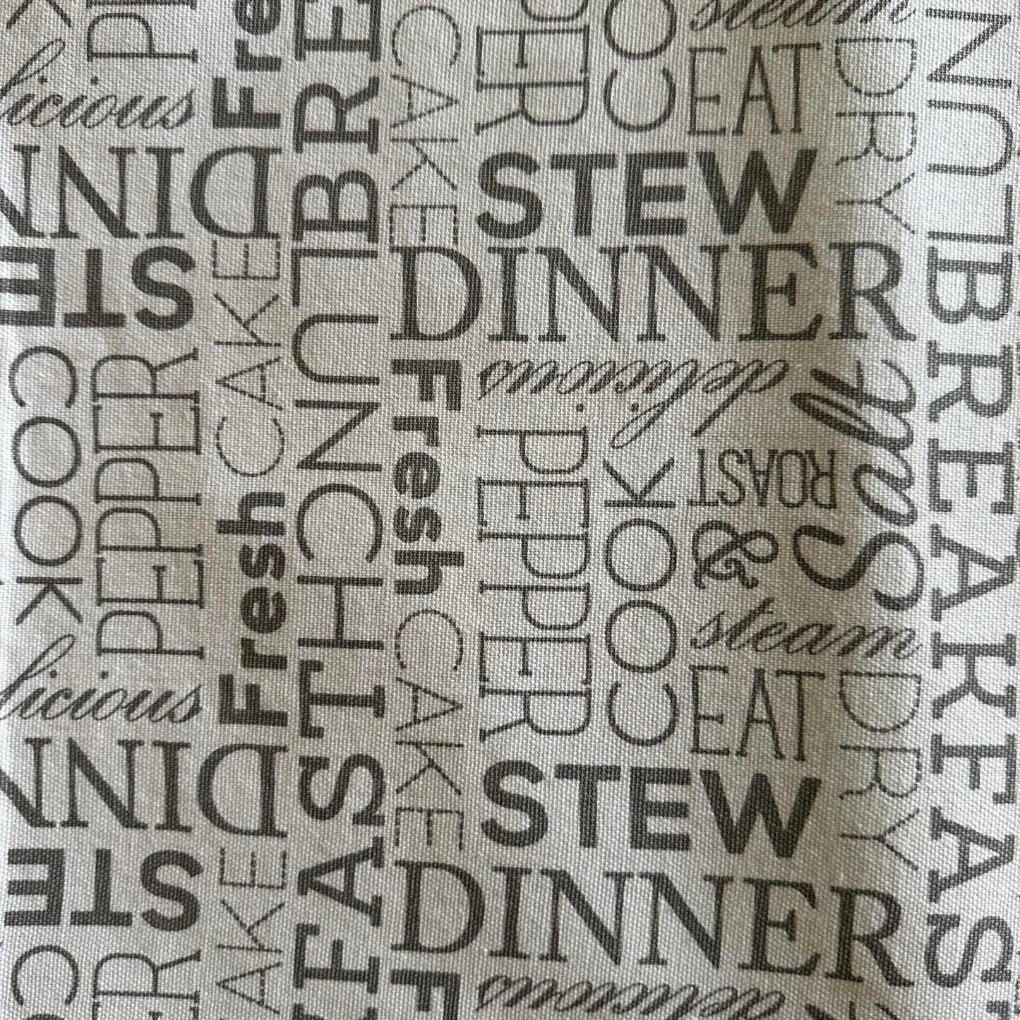 Oak & Lily Placemats – White & Grey Letter Print | 100% Cotton | Heat Resistant | Premium European Quality