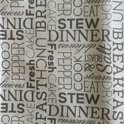 Oak & Lily Placemats – White & Grey Letter Print | 100% Cotton | Heat Resistant | Premium European Quality
