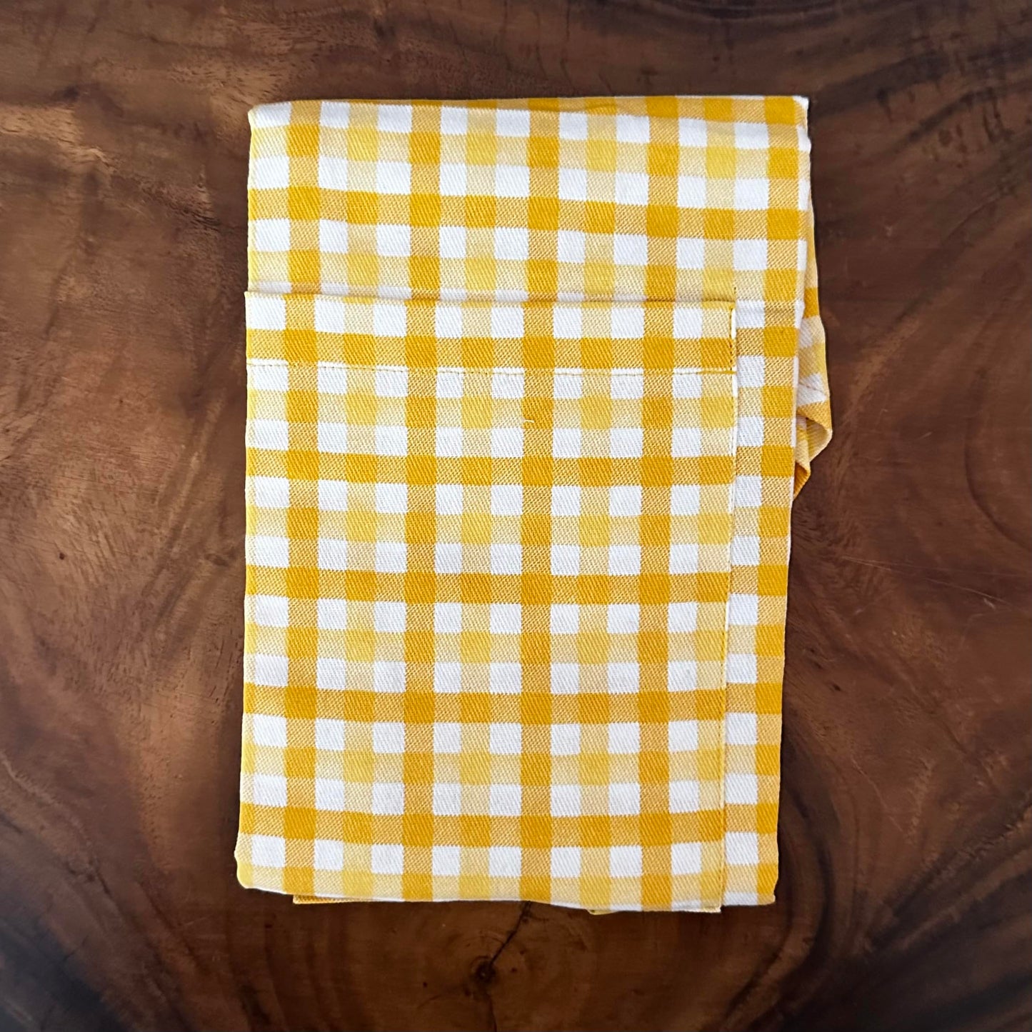 Oak & Lily Apron – Yellow Checkered | 100% Cotton | Stylish & Washable | Unisex Fit